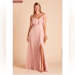 Birdy Grey Chiffon Dusty Rose Jane Convertible Dress Size Large